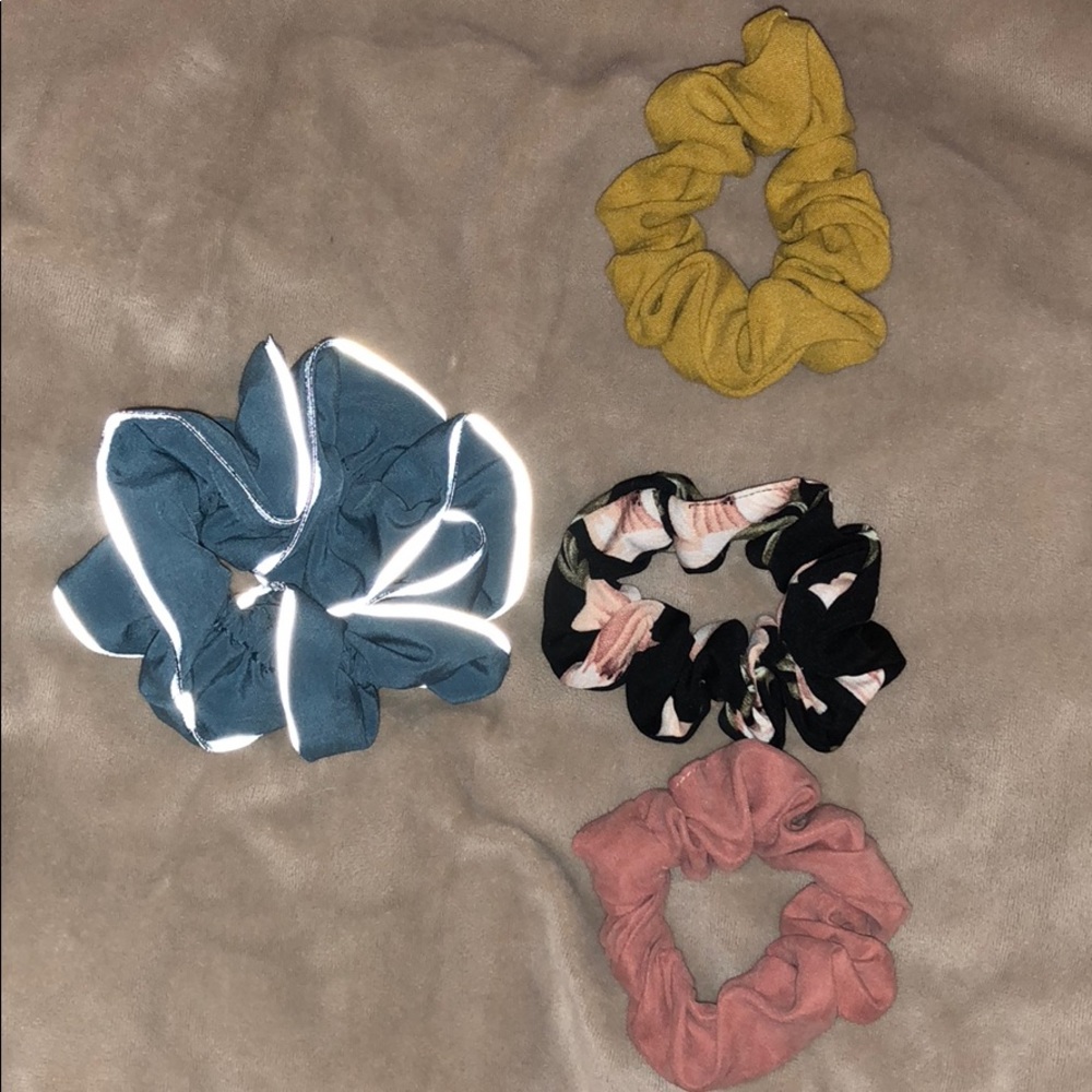 lululemon scrunchy & 3 urban outfitters scrunchies